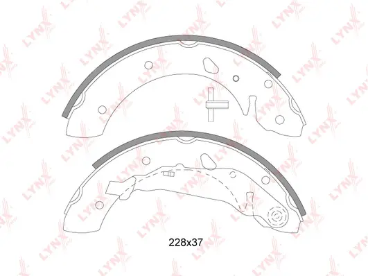 Jeu de mâchoires de frein LYNXAUTO BS-7525