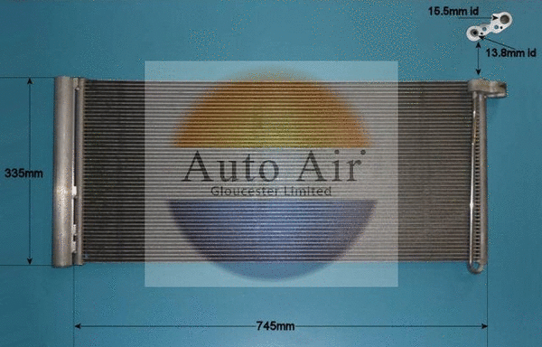 Condenseur, climatisation AUTO AIR GLOUCESTER 16-9673
