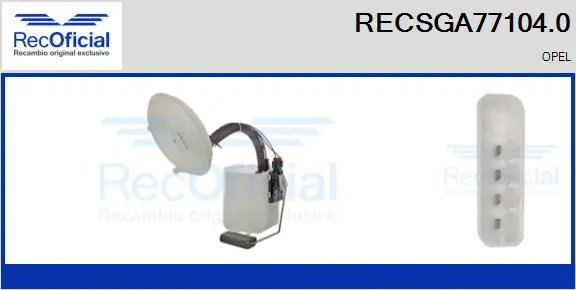 unité d'alimentation de carburant RECOFICIAL RECSGA77104.0