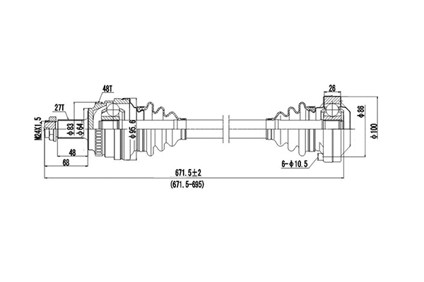 Arbre de transmission DYNAMATRIX DDS205042