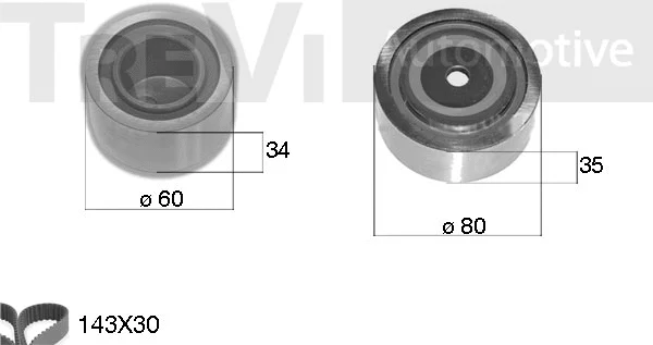 Kit de courroie crantée TREVI AUTOMOTIVE KD1195