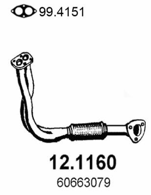 Tuyau d'échappement ASSO 12.1160