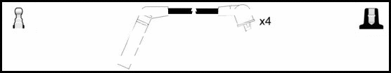 Kit de câbles d'allumage LEMARK HOES595