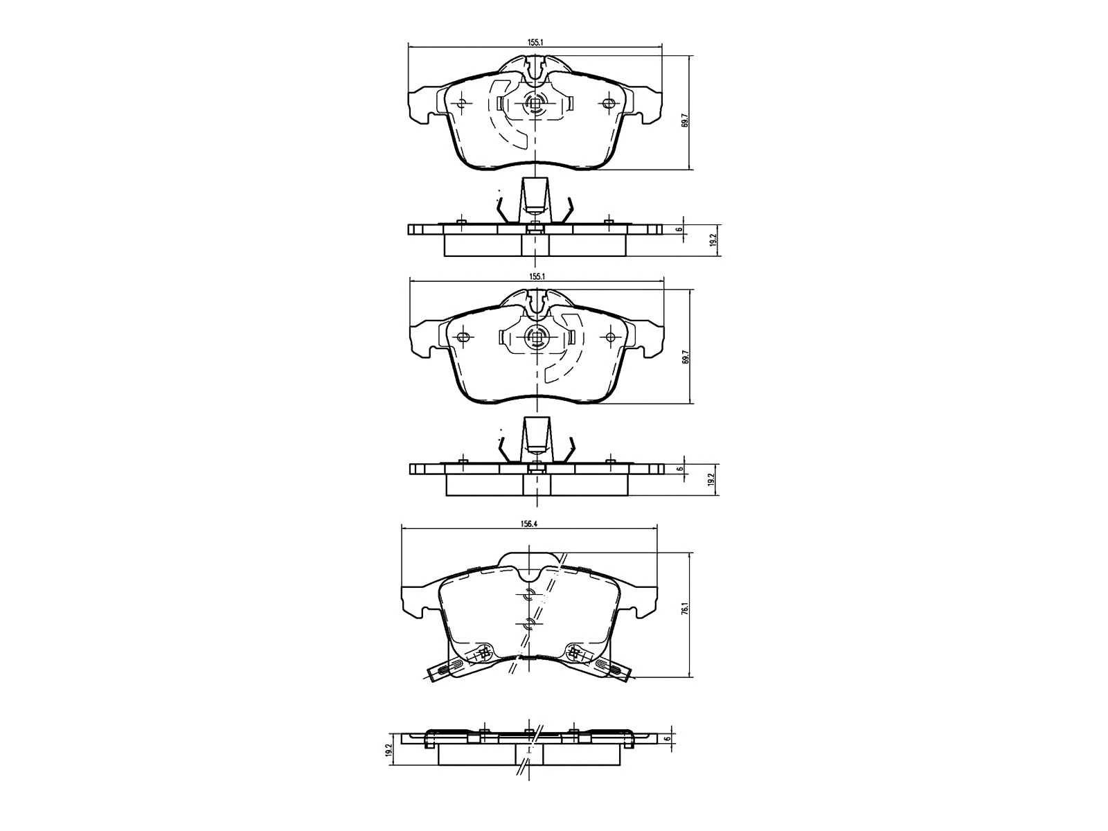Kit de plaquettes de frein, frein à disque A.Z. Meisterteile AZMT-44-022-1181