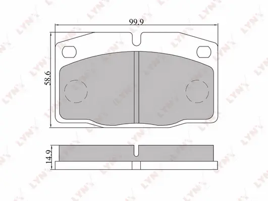 Kit de plaquettes de frein, frein à disque LYNXAUTO BD-5905