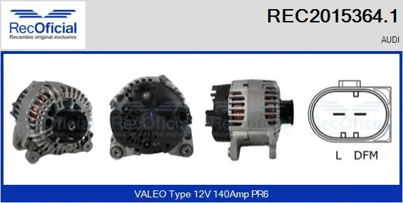 Alternateur RECOFICIAL REC2015364.1