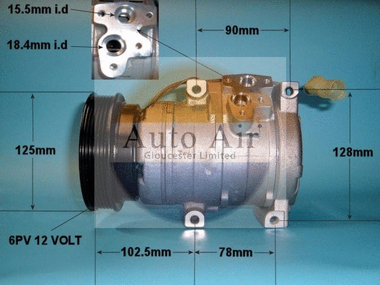 Compresseur, climatisation AUTO AIR GLOUCESTER 14-1012