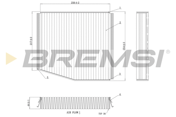 Filtre, air de l'habitacle BREMSI FC0087C