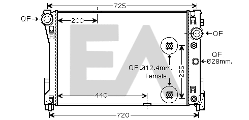 Radiateur, refroidissement du moteur EACLIMA 31R50186