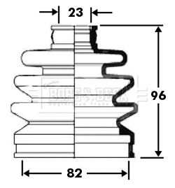 Jeu de joints-soufflets, arbre de commande BORG & BECK BCB2369