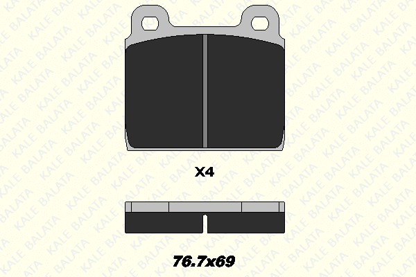 Kit de plaquettes de frein, frein à disque KALE 20468 150 04