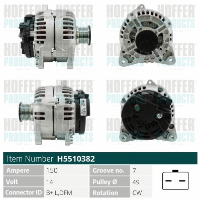 Alternateur HOFFER H5510382