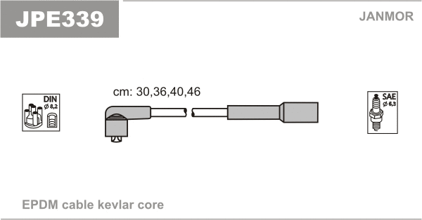Kit de câbles d'allumage JANMOR JPE339