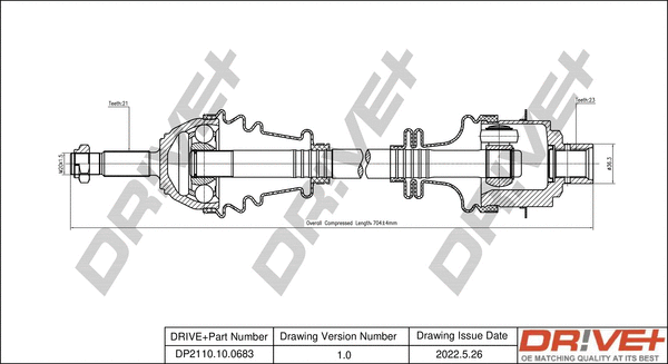 Arbre de transmission Dr!ve+ DP2110.10.0683
