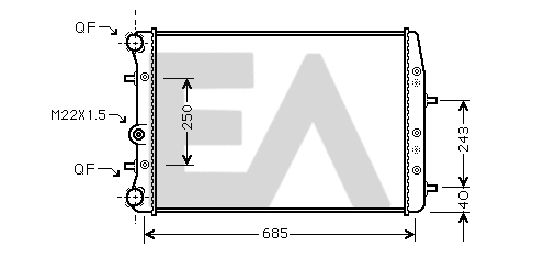 Radiateur, refroidissement du moteur EACLIMA 31R61005