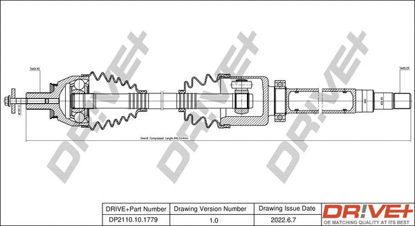 Arbre de transmission Dr!ve+ DP2110.10.1779