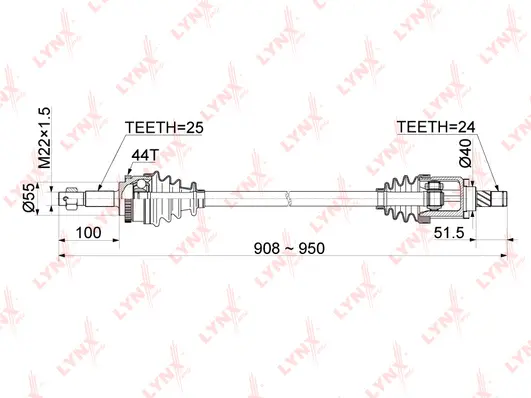 Arbre de transmission LYNXAUTO CD-1098A