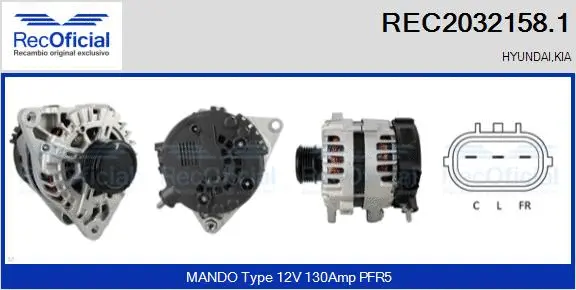 Alternateur RECOFICIAL REC2032158.1