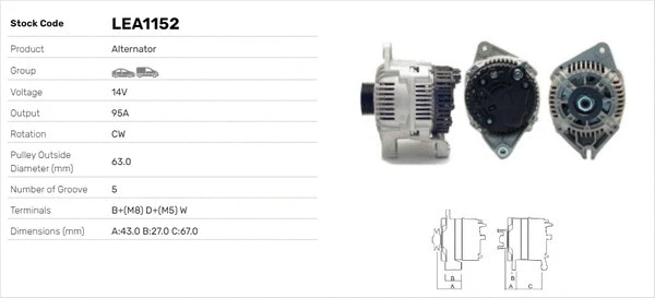 Alternateur LUSA LEA1152