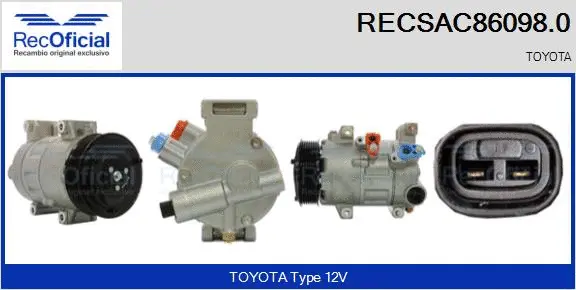 Compresseur, climatisation RECOFICIAL RECSAC86098.0