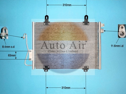 Condenseur, climatisation AUTO AIR GLOUCESTER 16-1271