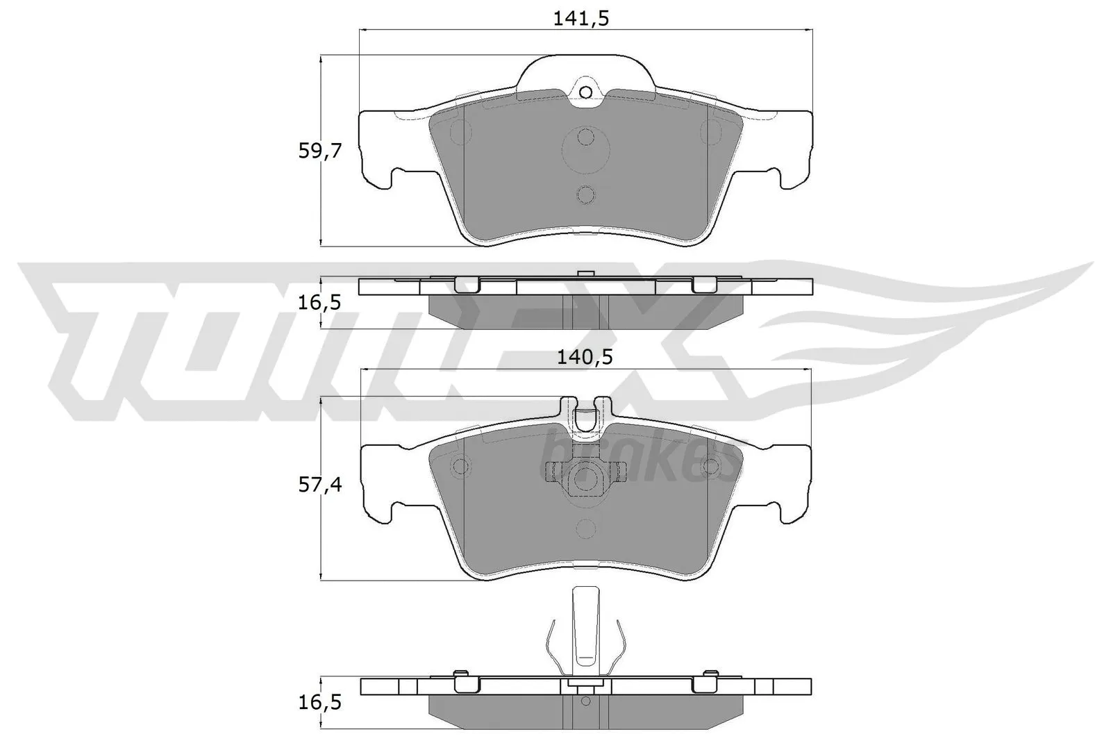 Kit de plaquettes de frein, frein à disque TOMEX Brakes TX 14-30