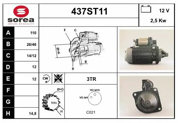 Démarreur STARTCAR 437ST11