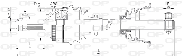 Arbre de transmission OPEN PARTS DRS6110.00