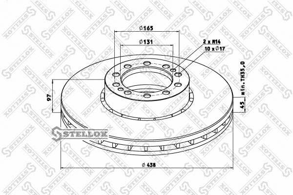 Disque de frein STELLOX 85-00747-SX