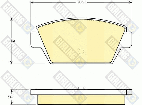 Kit de plaquettes de frein, frein à disque GIRLING 6109459