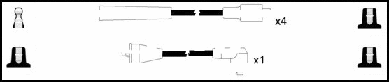 Kit de câbles d'allumage LEMARK HOES682