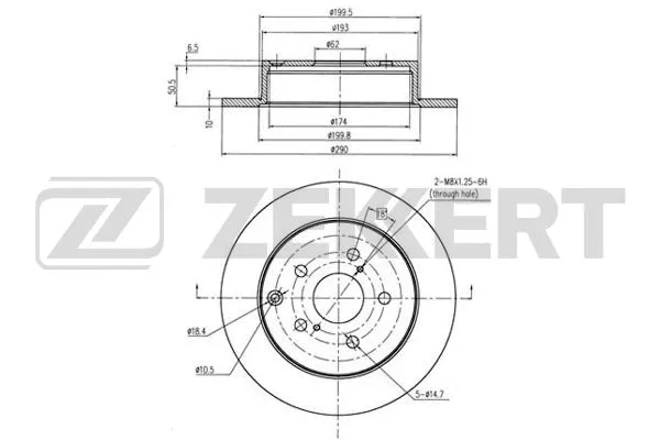 Disque de frein ZEKKERT BS-5858B