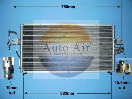 Condenseur, climatisation AUTO AIR GLOUCESTER 16-1229