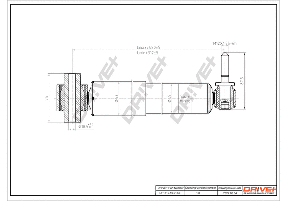 Amortisseur Dr!ve+ DP1610.10.0133