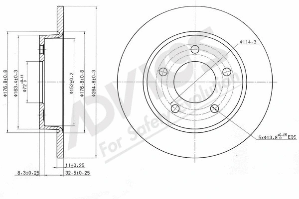 Disque de frein ADVICS-SEA E6R073