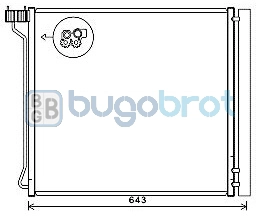 Condenseur, climatisation BUGOBROT 62-BW5474