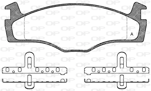 Kit de plaquettes de frein, frein à disque OPEN PARTS BPA0171.00