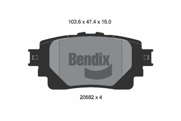 Kit de plaquettes de frein, frein à disque BENDIX Braking BPD2465