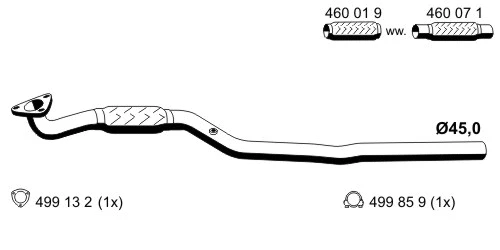 Tuyau d'échappement ERNST 033596