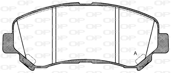 Kit de plaquettes de frein, frein à disque OPEN PARTS BPA1318.00