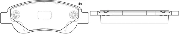 Kit de plaquettes de frein, frein à disque SB BP21841
