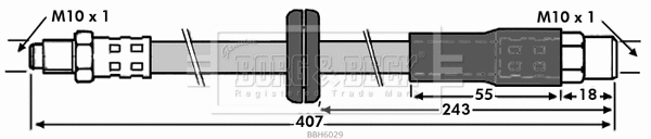 Flexible de frein BORG & BECK BBH6029