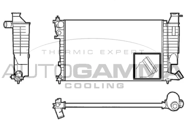 Radiateur, refroidissement du moteur AUTOGAMMA 101309