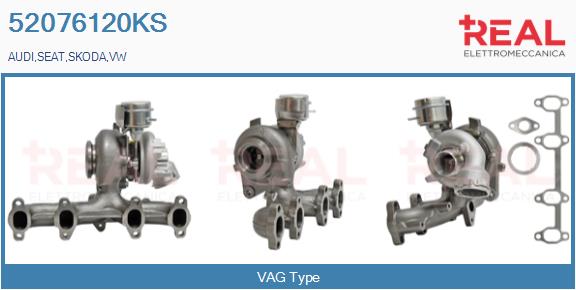 Turbocompresseur, suralimentation REAL 52076120KS