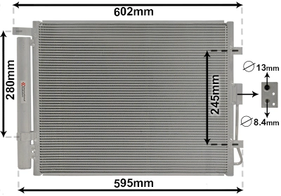 Condenseur, climatisation VAN WEZEL 83005150