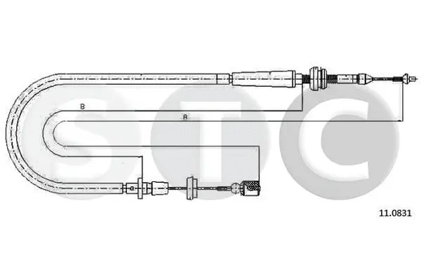 Câble d'accélération STC T483832