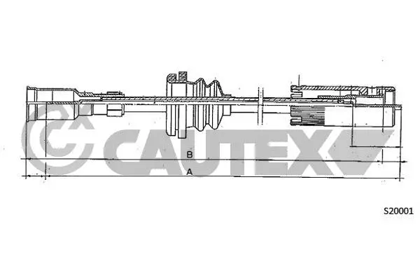 Câble flexible de commande de compteur CAUTEX 483129