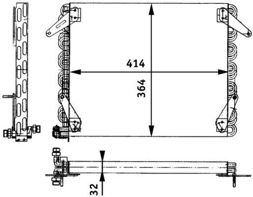 Condenseur, climatisation MAHLE AC 658 000P