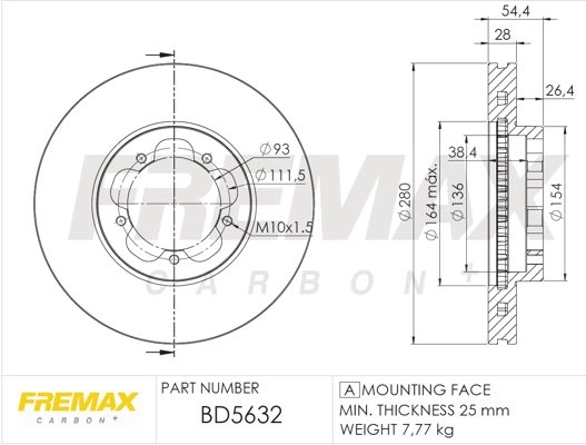 Disque de frein FREMAX BD-5632