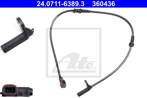 Capteur, vitesse de roue ATE-APAC 24.0711-6389.3